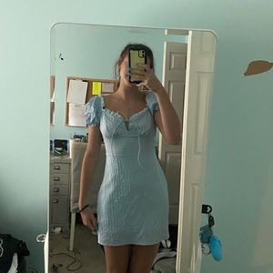 SHEIN Baby Blue Sweetheart Dress